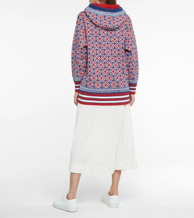 Shop Golden Goose Dalyna Wool And Cotton-blend Sweater In Multicoloured