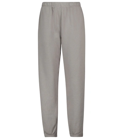 Shop Les Tien Drawstring Cotton Fleece Sweatpants In Grey