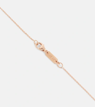 Suzanne Kalan Frenesia Bar 14kt Gold Necklace With Rhodolite And Diamonds In Pink