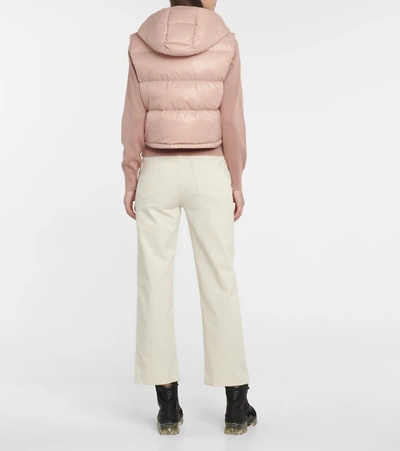 Moncler Alpiste Nylon Laque Down Vest In Beige
