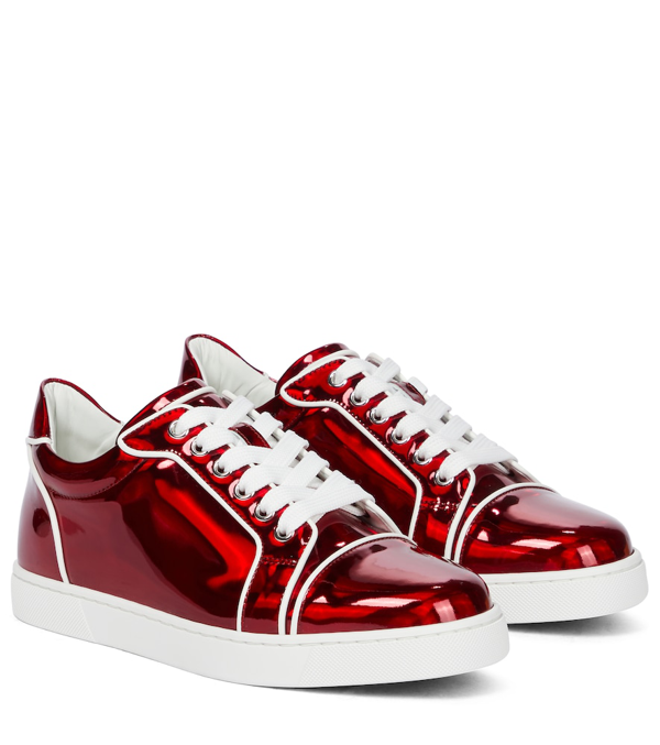 Mansion cigaret Afskedige Christian Louboutin Vieira Orlato Patent Leather Sneakers In Red | ModeSens
