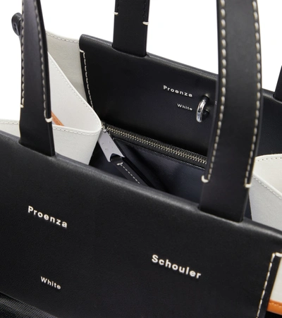 Shop Proenza Schouler White Label Morris Large Coated Canvas Tote In Black