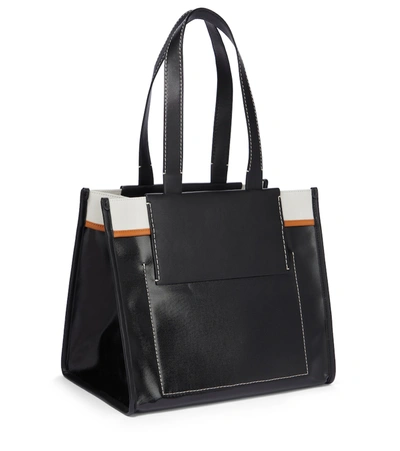 Shop Proenza Schouler White Label Morris Large Coated Canvas Tote In Black