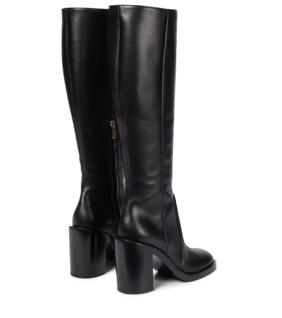 Shop Gianvito Rossi Conner 85 Leather Knee-high Boots In Black