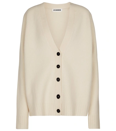 Shop Jil Sander Wool Cardigan In Beige