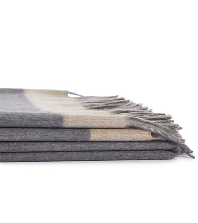 Shop Brunello Cucinelli Cashmere Blanket In Grey