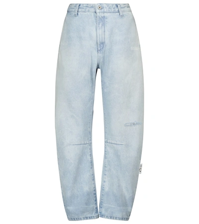 Shop Off-white High-rise Wide-leg Jeans In Blue