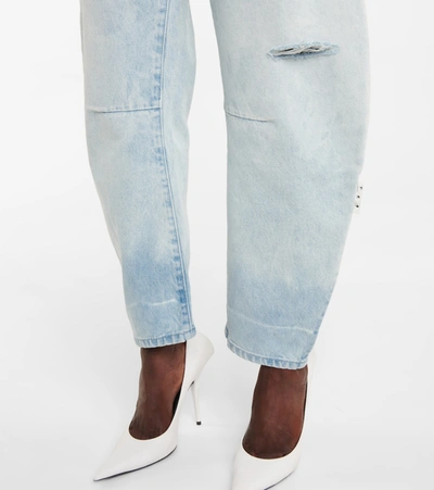 Shop Off-white High-rise Wide-leg Jeans In Blue