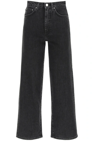Shop Totême High-waisted Flare Jeans In Grey (grey)
