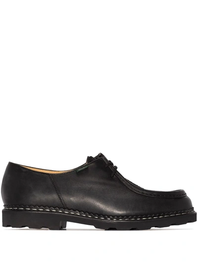 Shop Paraboot Chambord Leather Derby Shoes In Schwarz