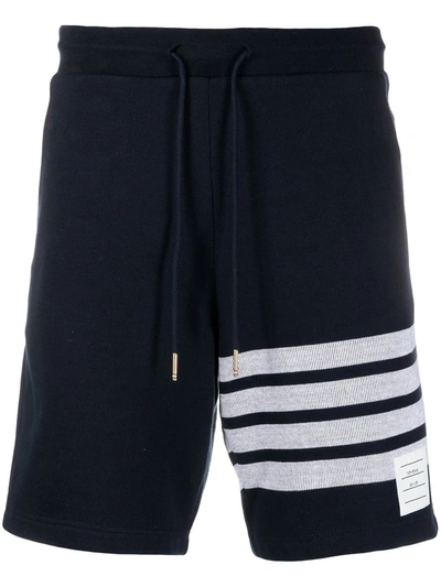 Shop Thom Browne 4-bar Stripe Shorts In Blau