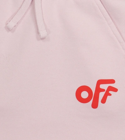 Shop Off-white Logo Cotton Skirt In Pink