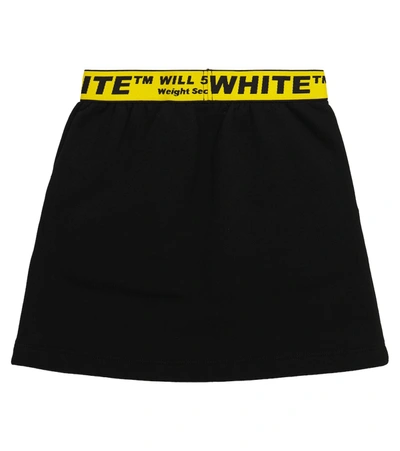 Shop Off-white Cotton Jersey Skirt In Black