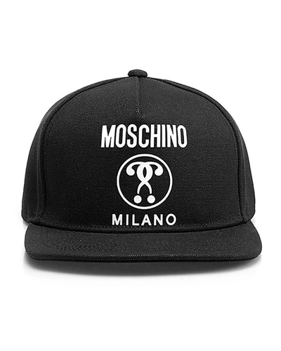 Shop Moschino Men's Graphic-logo Baseball Hat In Black
