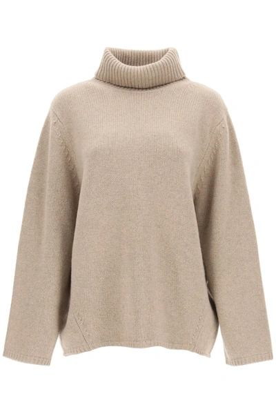 Shop Totême Toteme Cambridge Wool And Cashmere Sweater In Beige