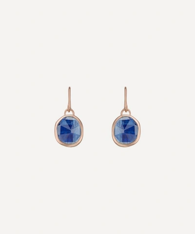 Monica Vinader Womens Rose Gold Siren Wire 18ct Rose Gold Vermeil And Kyanite Earrings 1 Size In Rose Gold