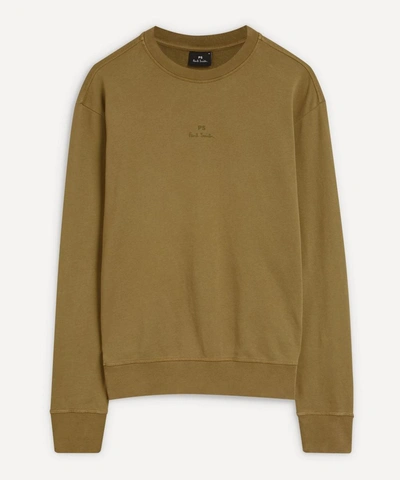 Shop Ps By Paul Smith Logo Cotton Sweater In Brown