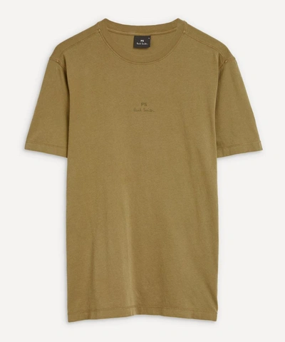 Shop Ps By Paul Smith Logo Cotton T-shirt In Brown
