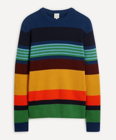 Shop Paul Smith Multi-stripe Lambswool Sweater In Multicolour