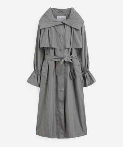 Shop Max Mara Water-resistant Taffeta Parka Coat In Grigio