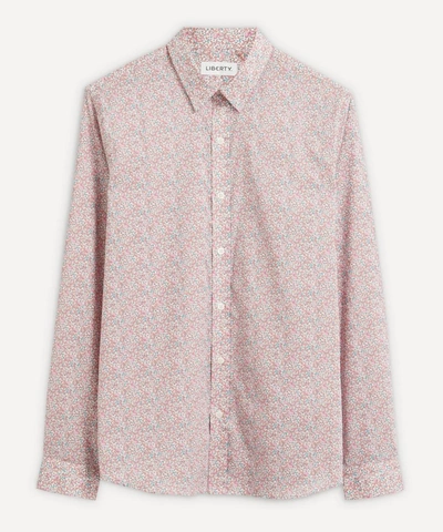 Shop Liberty Mens Eloise Tana Lawn Cotton Casual Classic Slim Fit Shirt In Pink