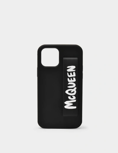 Shop Alexander Mcqueen Iphone Pro 12 Black Cover