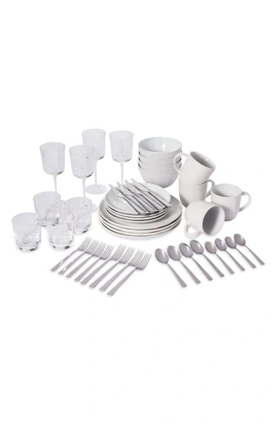 Shop Leeway Home The Full Way 44-piece Set In White Solids