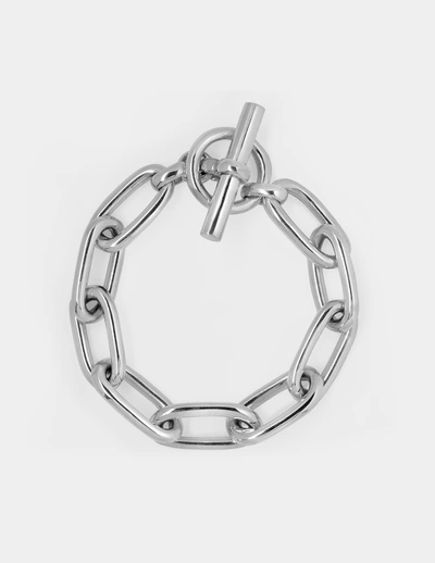 Tilly Sveaas Medium Silver Oval Linked Bracelet | ModeSens