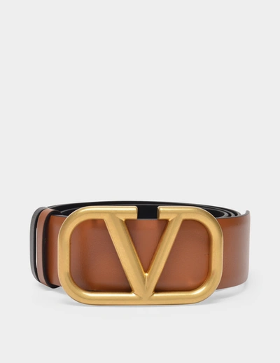 Shop Valentino Belt H. 40 Reversible In Black