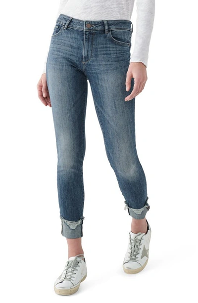 Shop Dl 1961 Instasculpt Florence Ripped Ankle Skinny Jeans In Moore