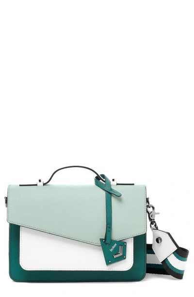 Shop Botkier Cobble Hill Colorblock Leather Crossbody Bag In Emerald Combo