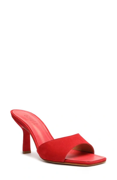 Shop Schutz Posseni Slide Sandal In Club Red