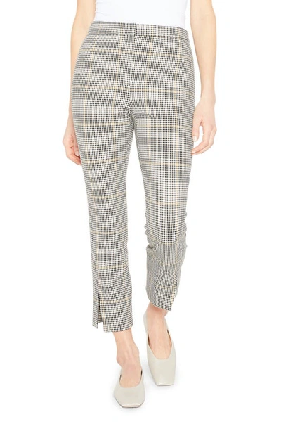 Shop Theory Plaid Crop Pants In Ivory Multi