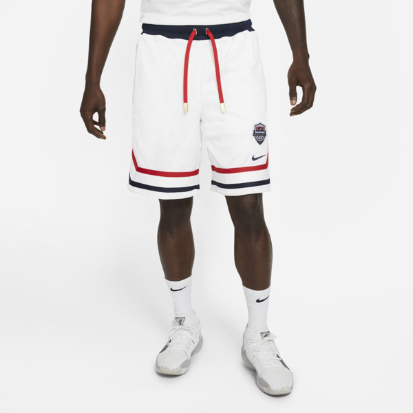 Nike Team Usa Courtside Men's Basketball Shorts In White,obsidian,sport