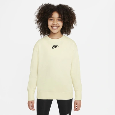 Nike Sportswear Club Fleece Big Kids' (girls') Crew Sweatshirt In White |  ModeSens