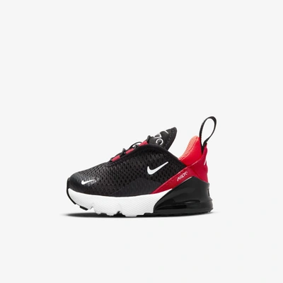 Shop Nike Air Max 270 Baby/toddler Shoe In Black,university Red,bright Crimson,white