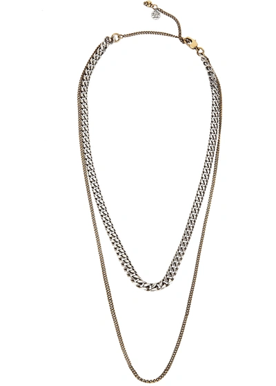 Shop Alexander Mcqueen Layered Chain Necklace In Silver