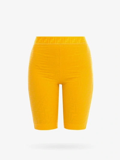 Shop Fendi Leggings In Yellow