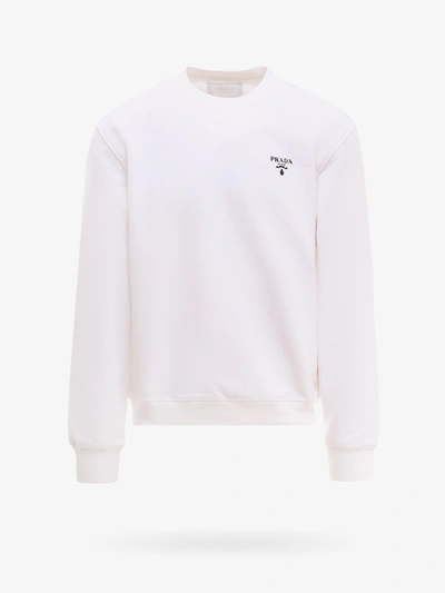 Shop Prada Sweatshirt In White