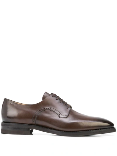 Shop Bally Scrivani Derby Shoes In Brown