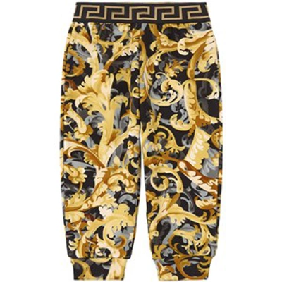 Shop Versace Gold Baroccoflage Shorts