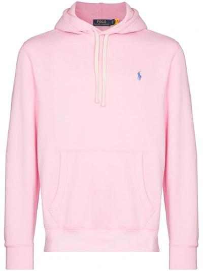 Shop Polo Ralph Lauren Pony Fleece Hoodie In Pink