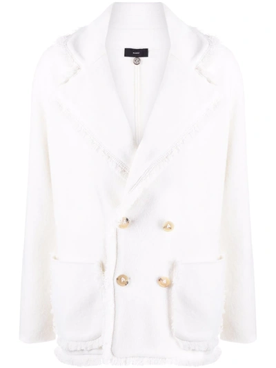 Shop Alanui Double-breasted Tailored Blazer In White