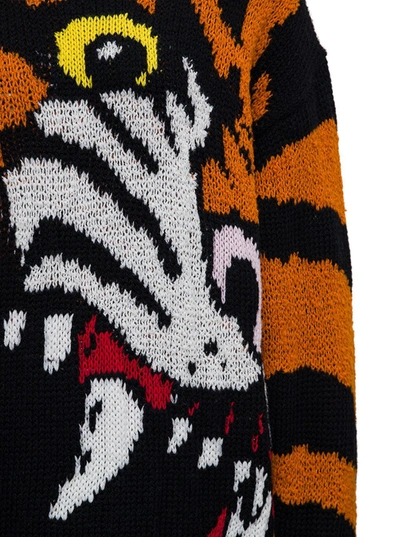 Dsquared2 Tiger Sweater In Wool And Cashmere In Multicolor
