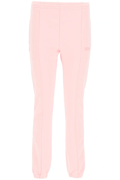 Shop Vetements Jogger Pant With Logo In Pink