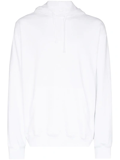Shop Reigning Champ Drawstring Hooded Sweatshirt In Weiss