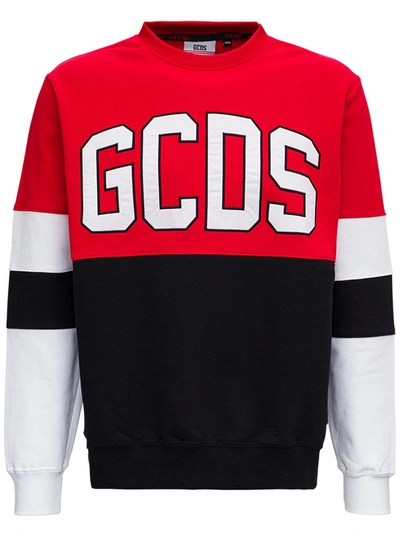 Shop Gcds Cotton Sweatshirt With Logo In Multicolor