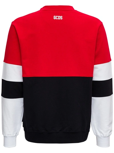 Shop Gcds Cotton Sweatshirt With Logo In Multicolor