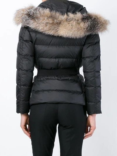 Moncler Tatie Hooded Fur-trimmed Quilted Down Coat In Black | ModeSens