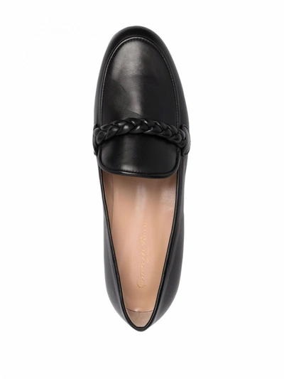 Shop Gianvito Rossi Belem Leather Loafers